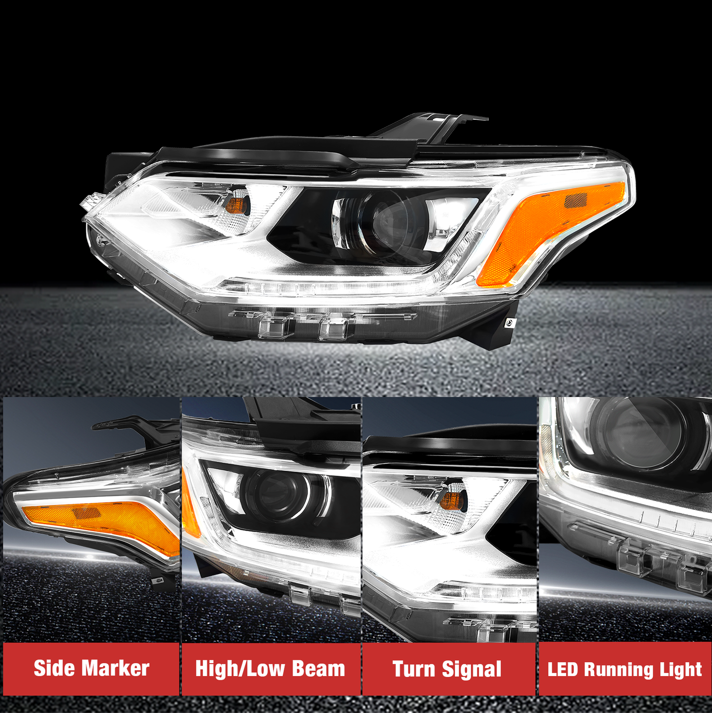 CAHEX International Durastar Headlights Assembly Bulb fits International Durastar 4200, 4300, and 4400 Models