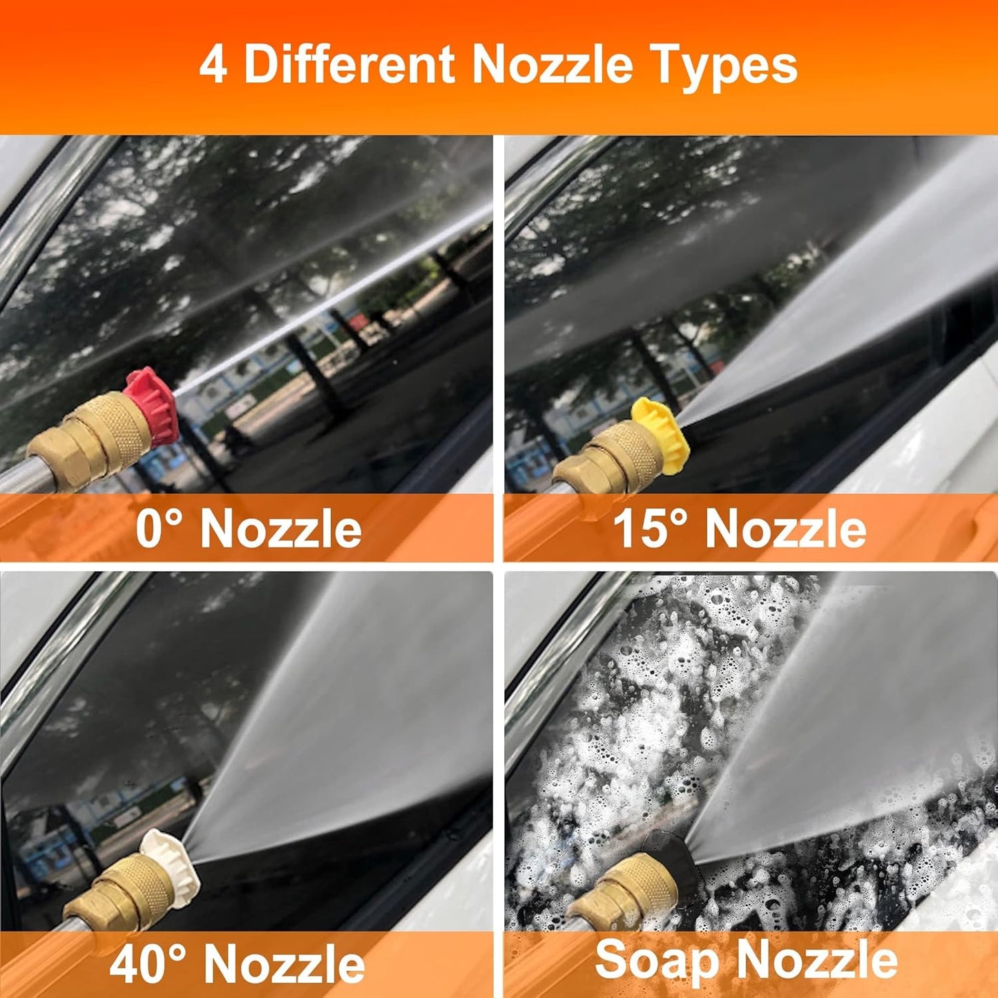 Yard Force Pressure Washer Electric Powered - 2000 PSI 2.3 GPM Power Washer with Hose Reel, Portable Washer with 4 Quick Connect Nozzles & 25 FT Hose for Cars, Fences, Patios